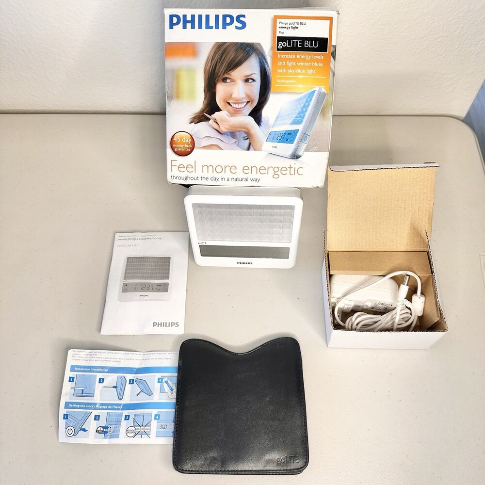 Philips White GoLITE BLU with Black Case